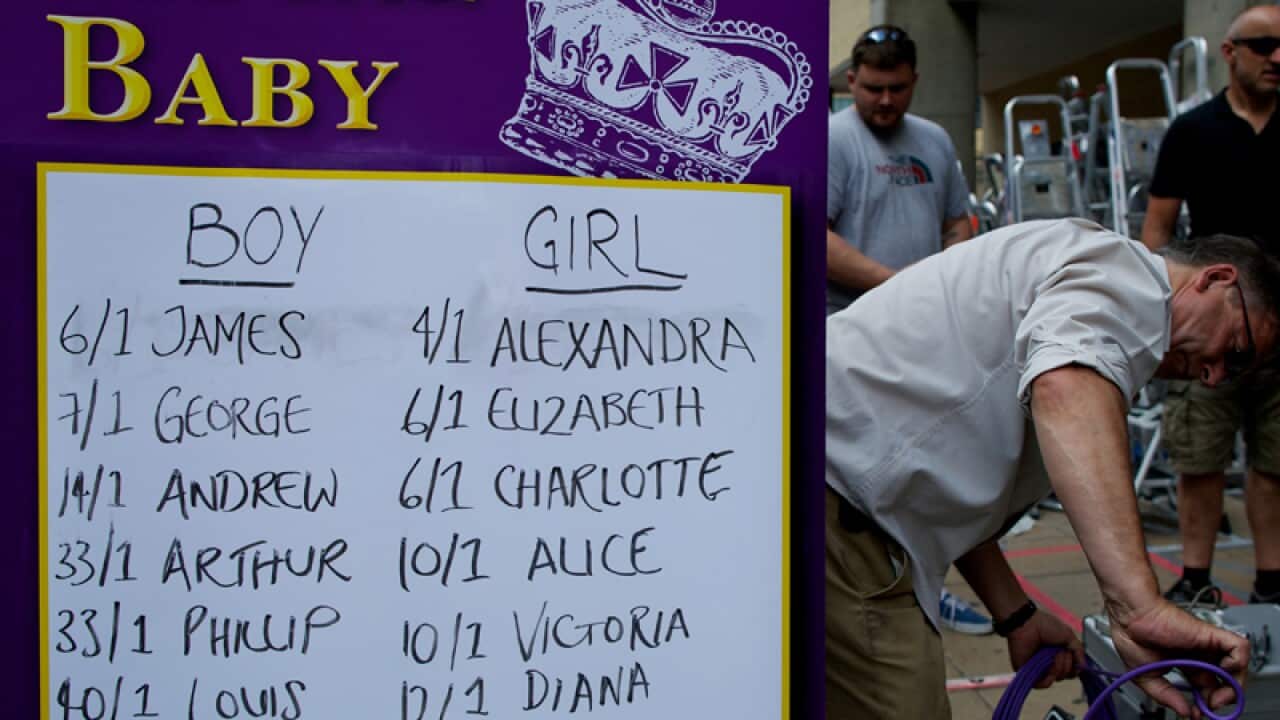 Betting heats up on royal baby's name, sex
