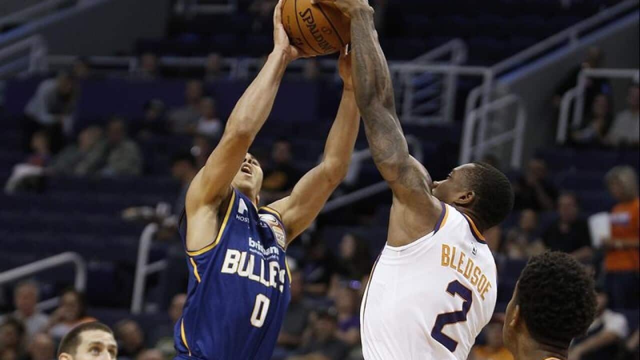 The Brisbane Bullets playing the Phoenix Suns.