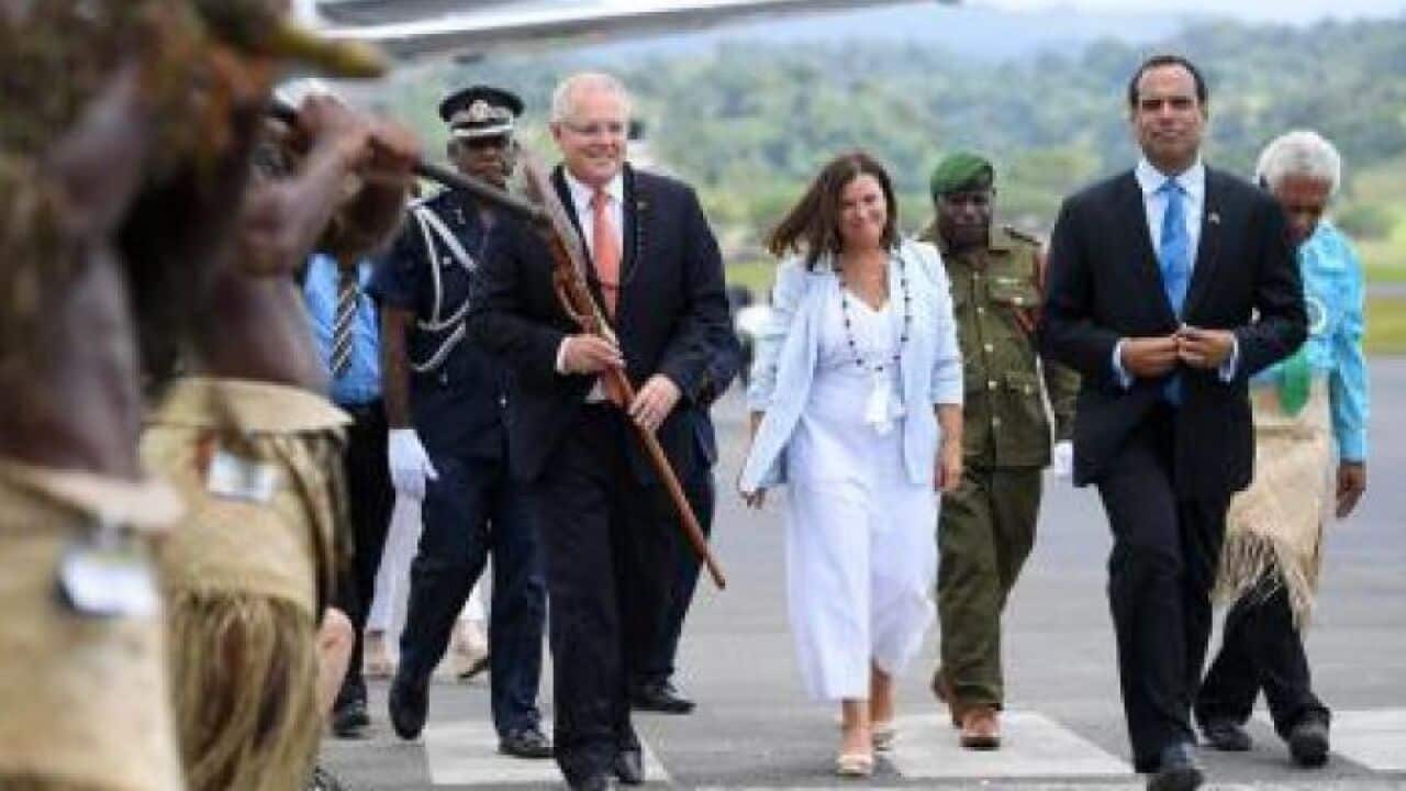 Australian PM Scott Morrison in Vanuatu