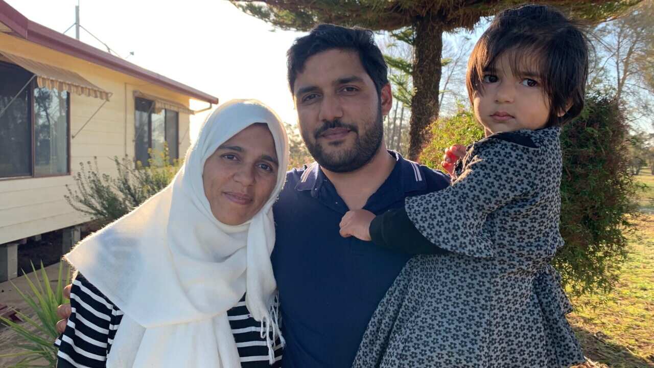Ali Hussein, wife Ayesha and their daughter Durre are living in Leeton, NSW, after moving from Perth.