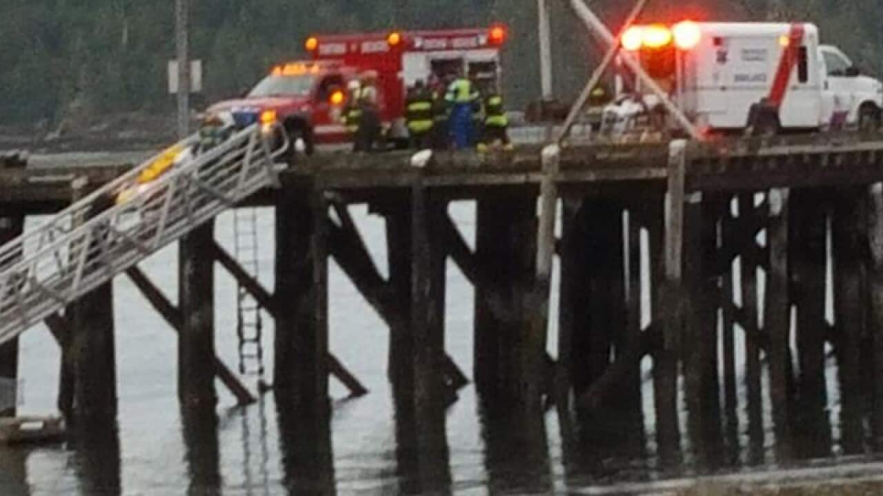 The scene of a sinking of the whale-watching boat, Canada