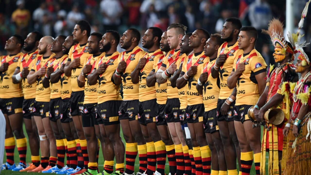 Members of the Papua New Guinea Test side
