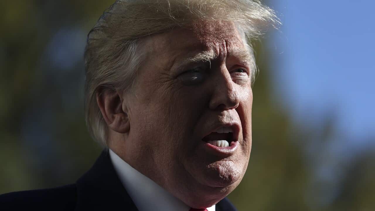 President Donald Trump at the White House on Sunday.