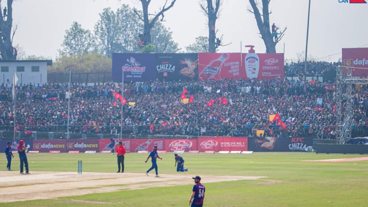 Cricket fans in TU International Cricket Ground during the match agains UAE.jpg