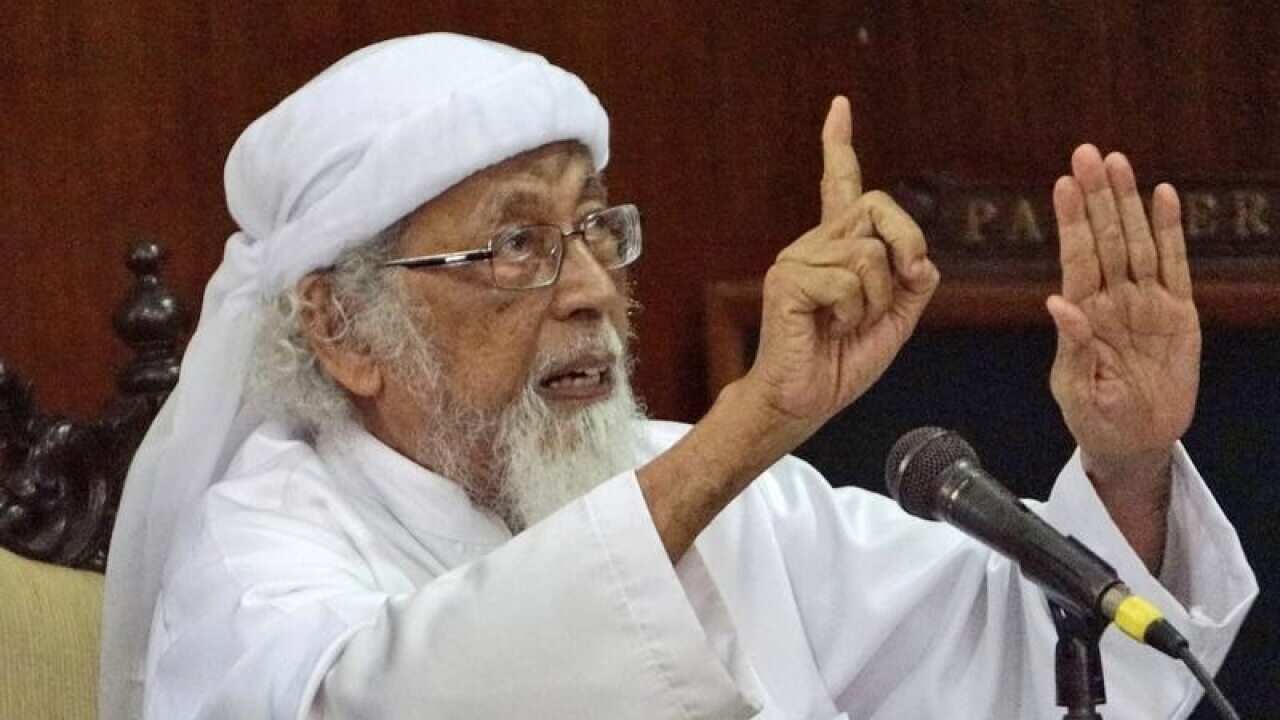 A file image of radical Muslim cleric Abu Bakar Bashir