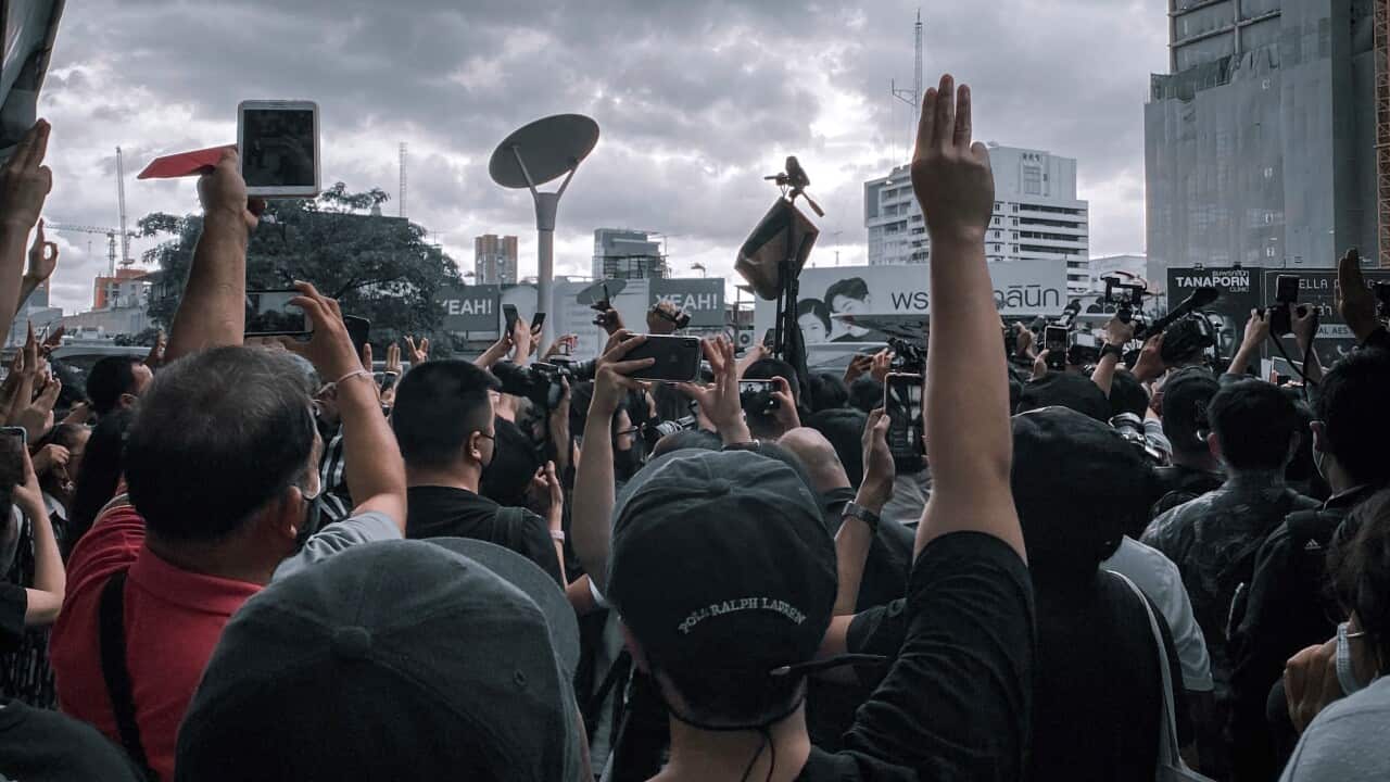 Thai students protest in Thailand