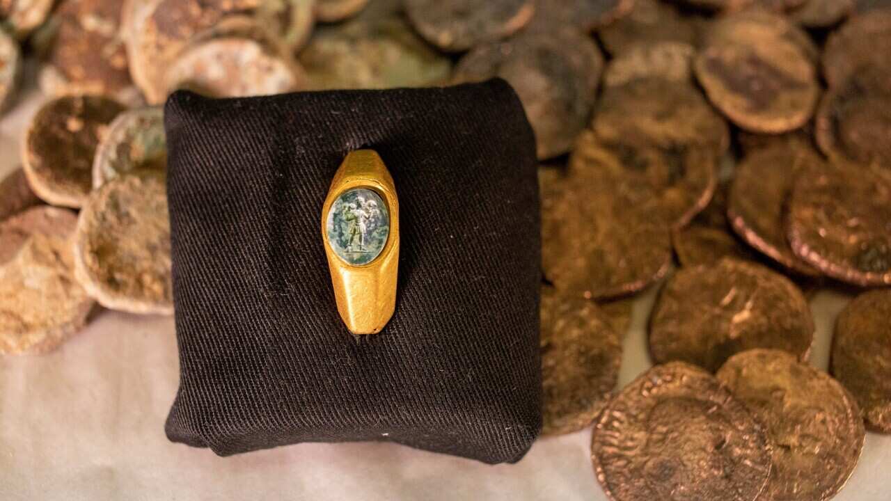 Roman gold ring found near Caesarea
