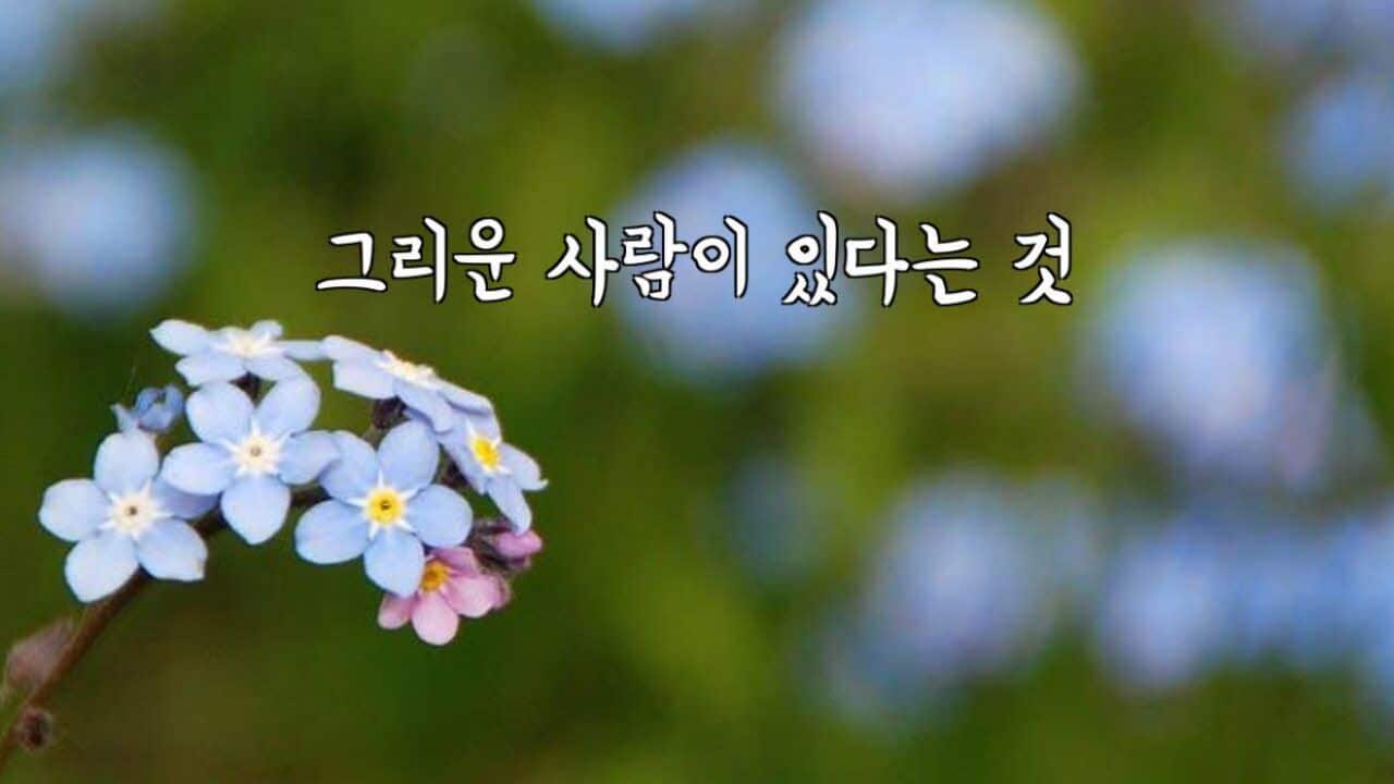 늘 혹은 때때로 그리운 사람이 있다는 것