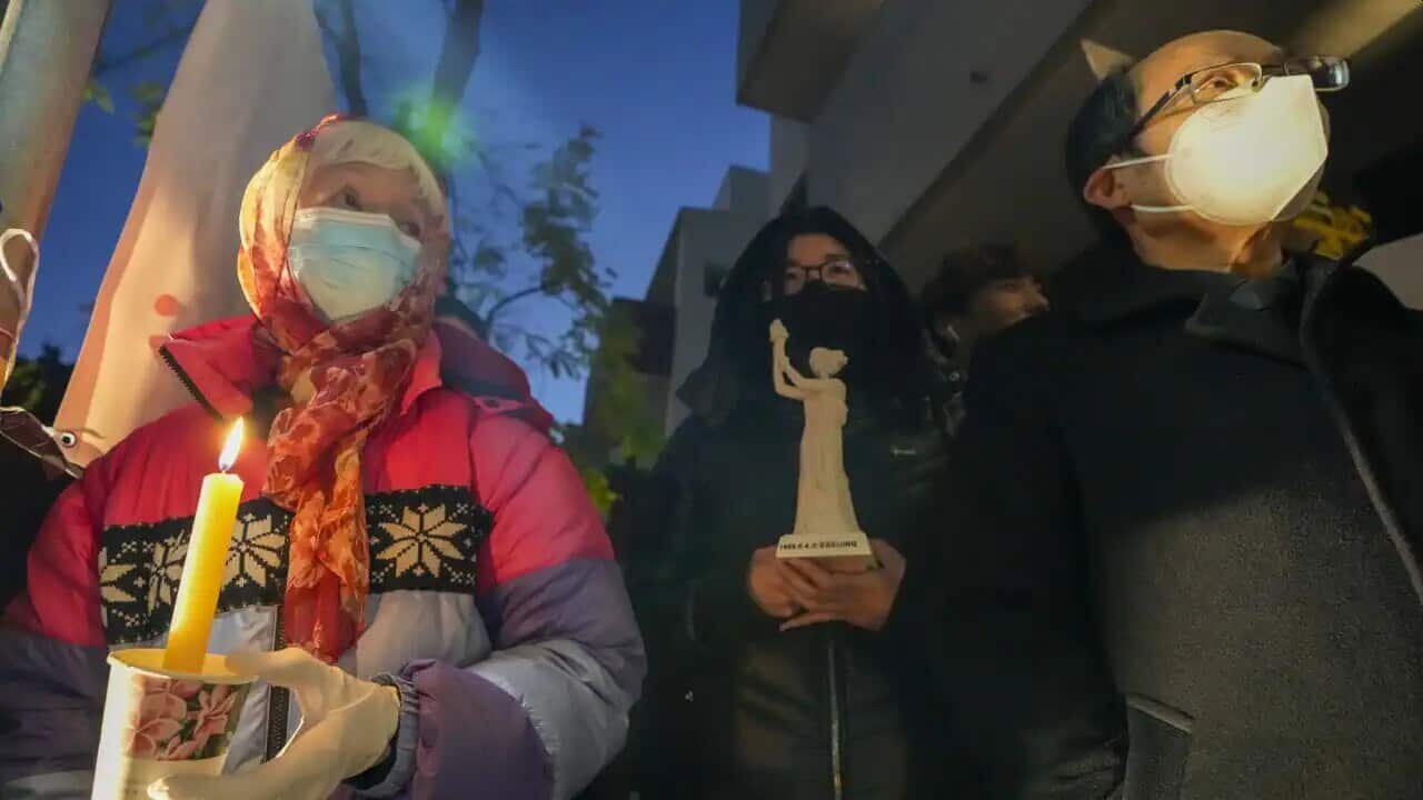 Those attending a candlelight vigil outside the Chinese Consulate in Sydney say they are determined to keep the "flame alive" for the pro-democracy movement, particularly among the younger generation.