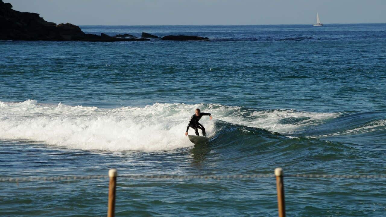 Bilgola beach, north of Sydney, one of the locations where the shark-spotting drones are being used.