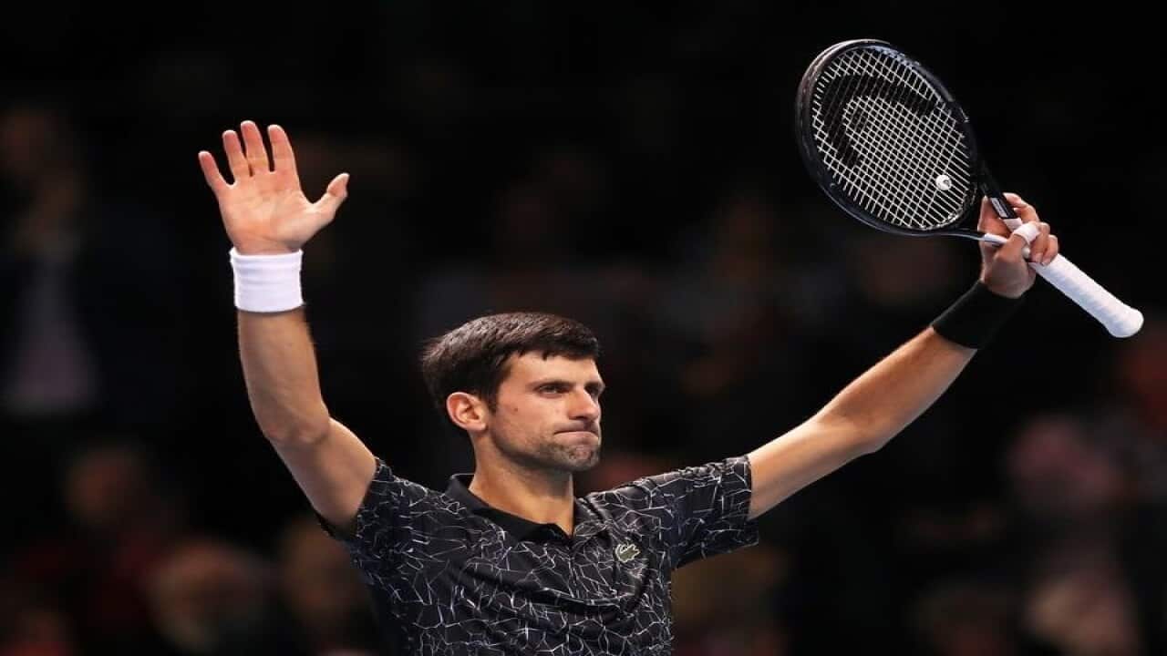 Novak Djokovic of Serbia.