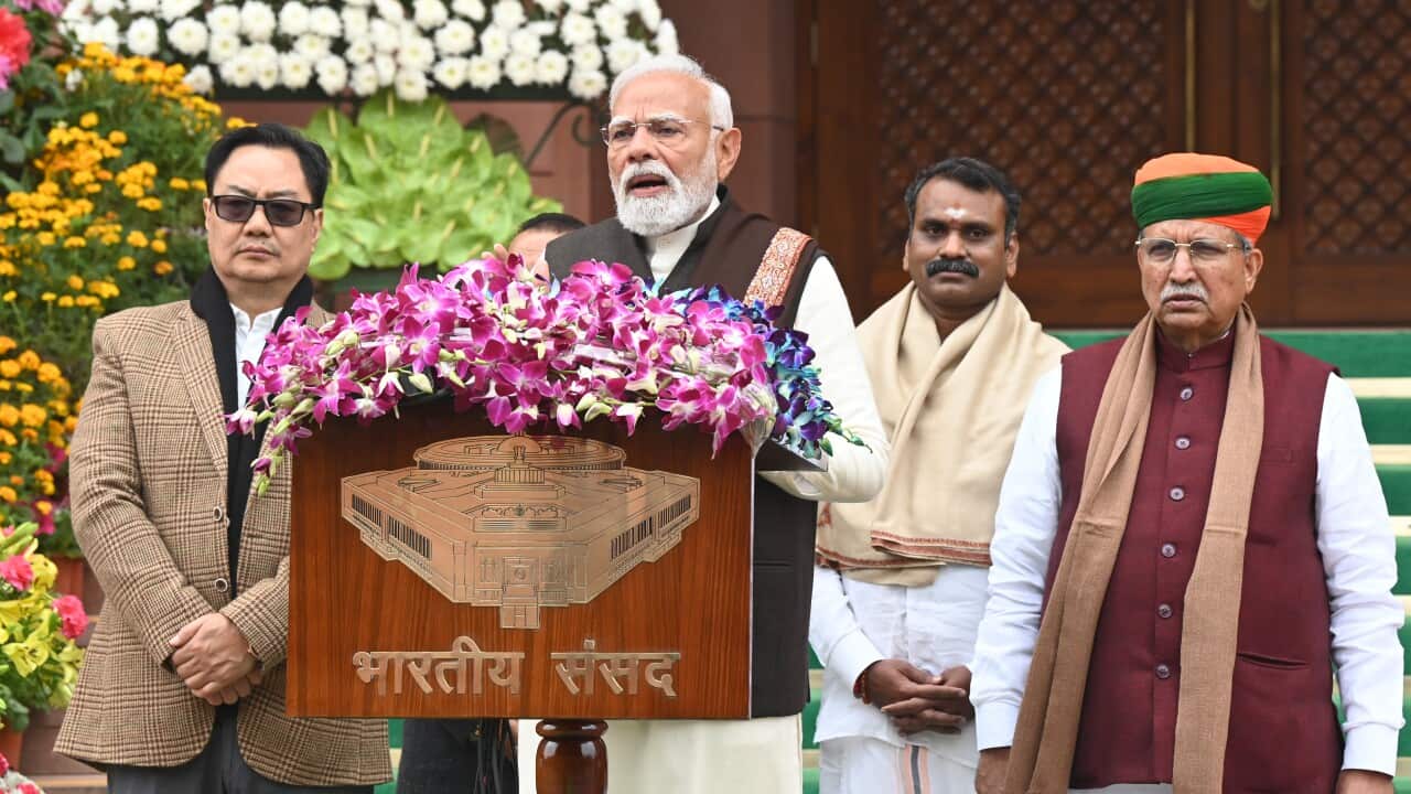 India: Prime Minister Narendra Modi Addresses The Media On The Opening Day Of The Budget Session