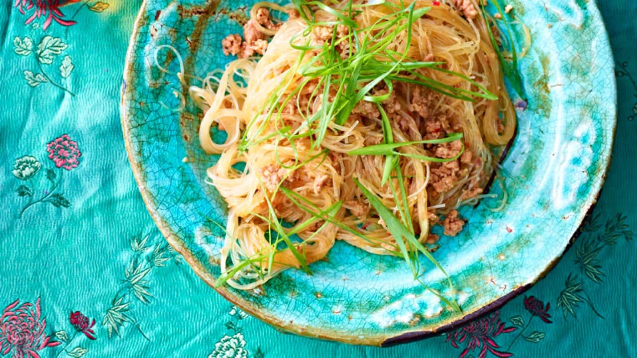 Ants climbing up a tree