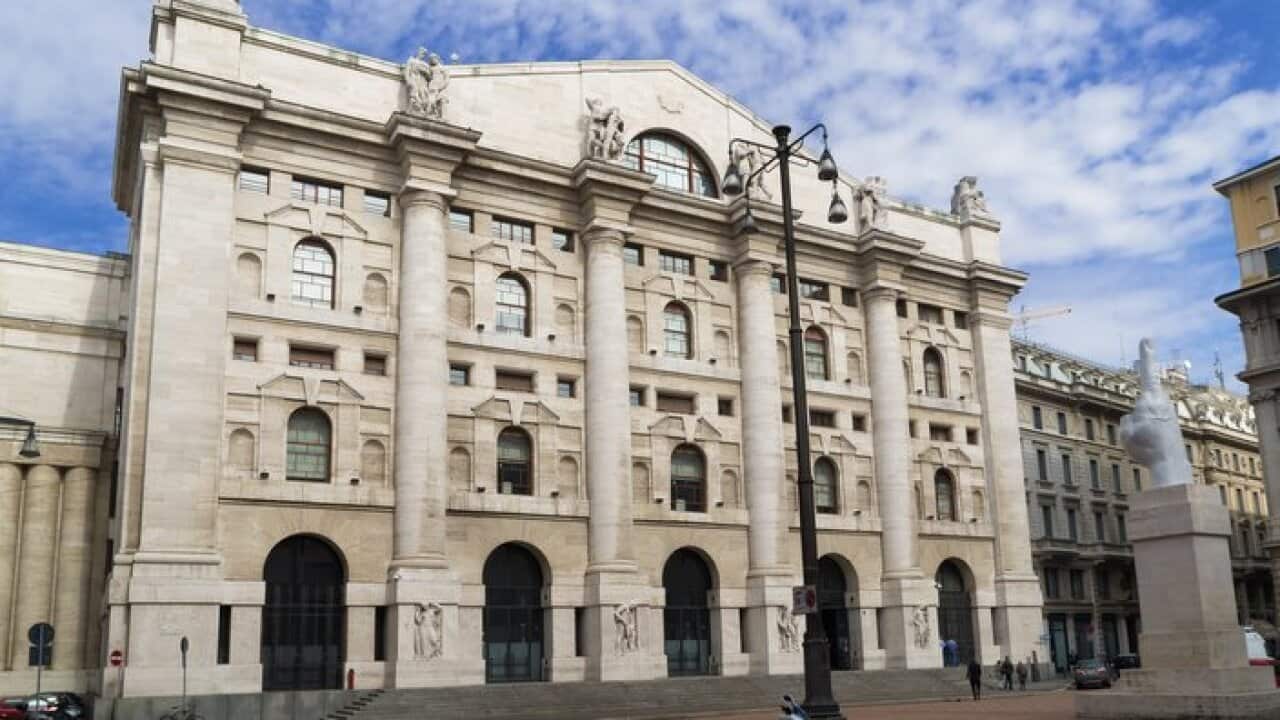 italian stock exchange in Milan, Italy