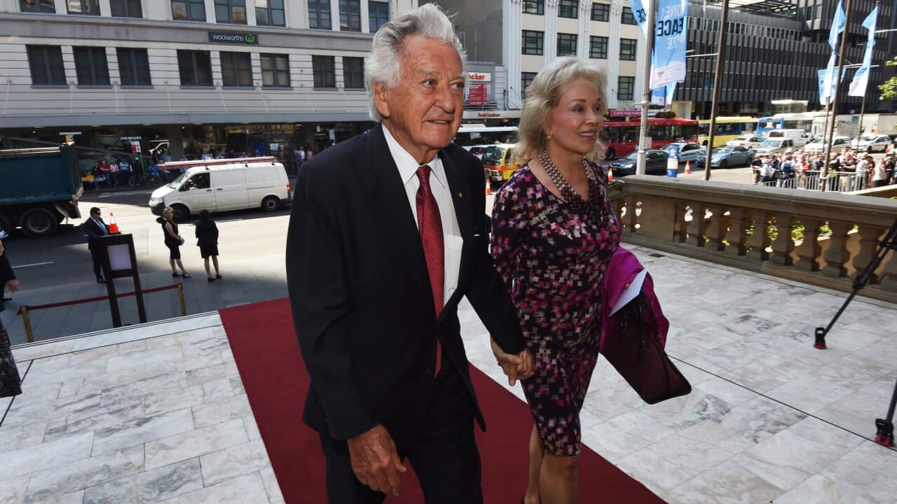 Former Prime Minister Bob Hawke and wife Blanche d'Alpuget