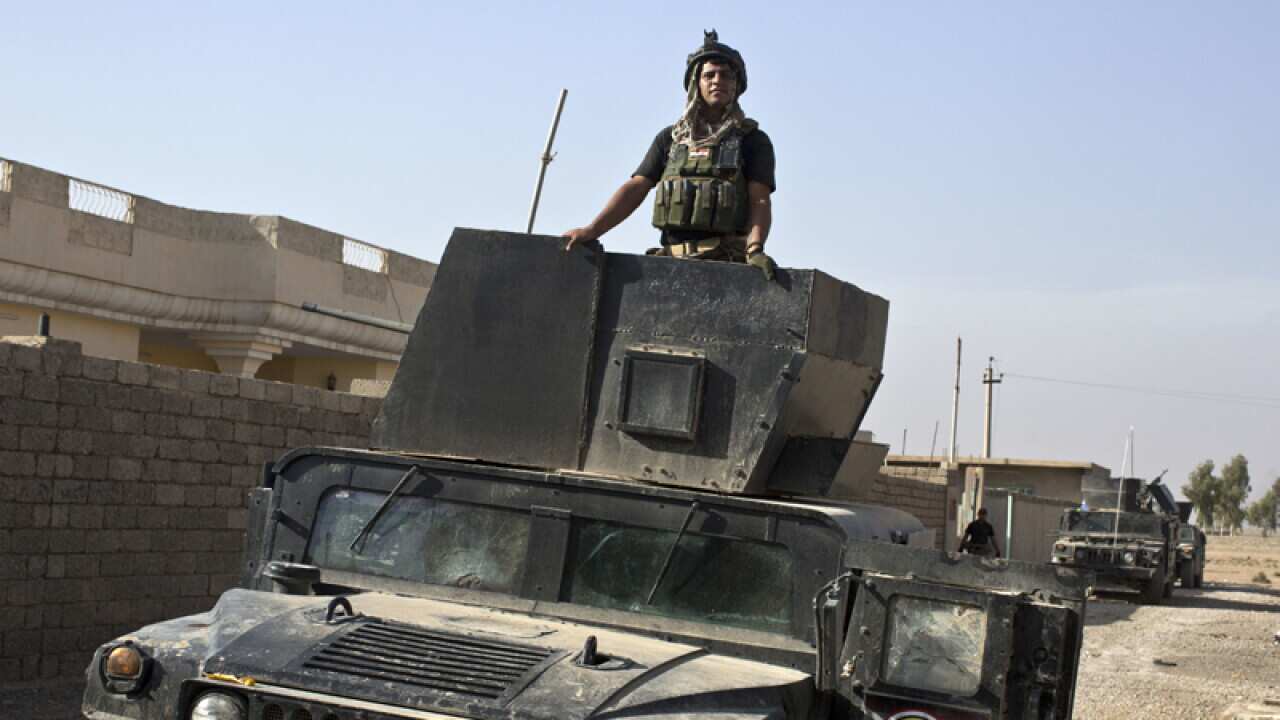 An Iraqi special forces soldier