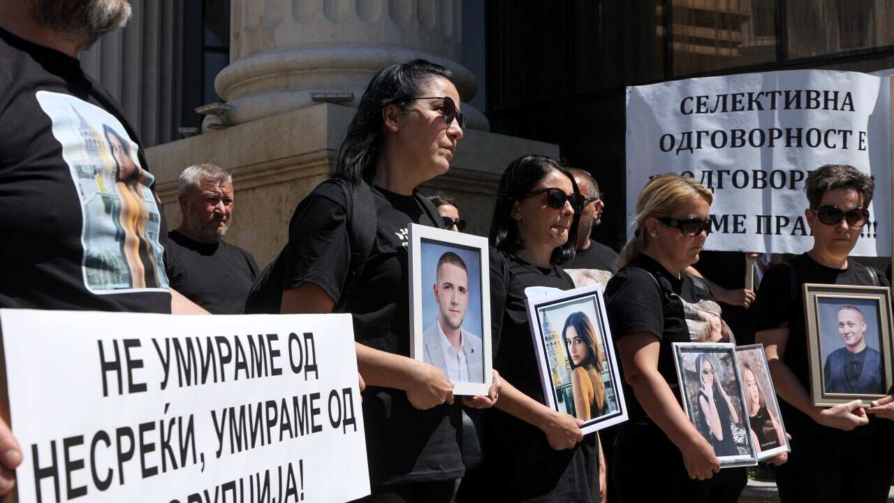 Relatives of Kocani nightclub fire victims protest in Skopje
