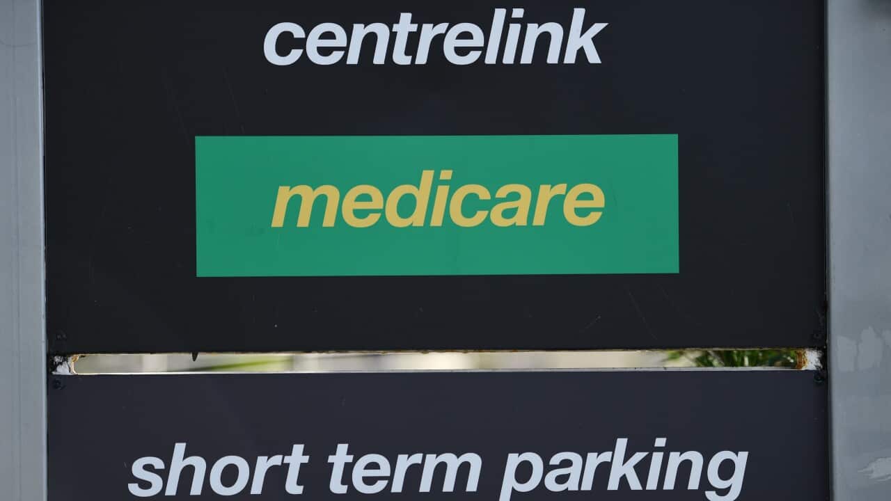 Medicare and Centrelink signs in Melbourne.