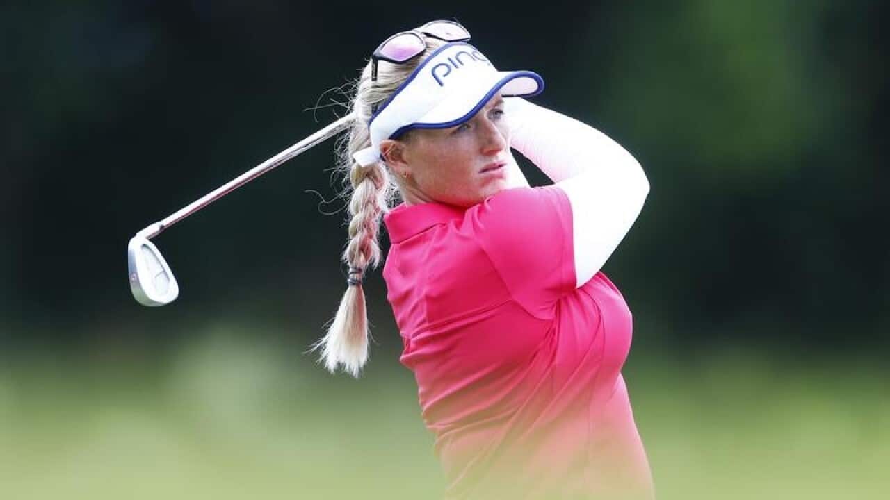 A file image of English golfer Holly Clyburn