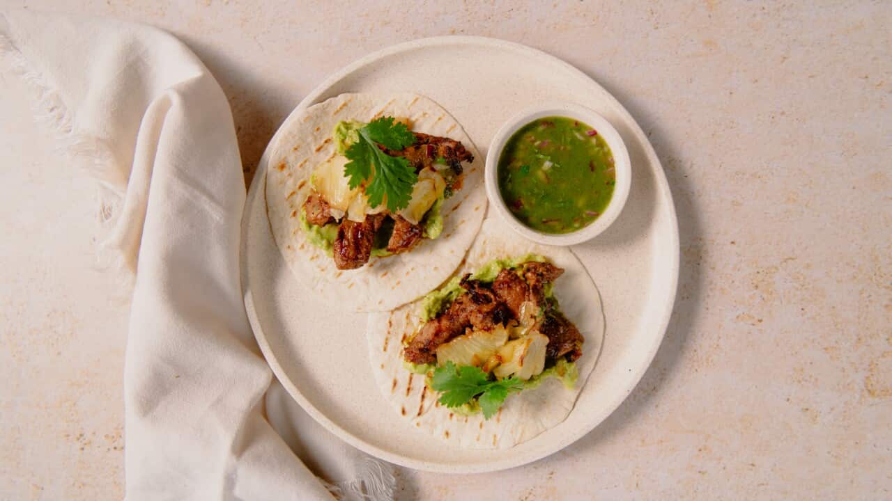 Al pastor pork tacos
