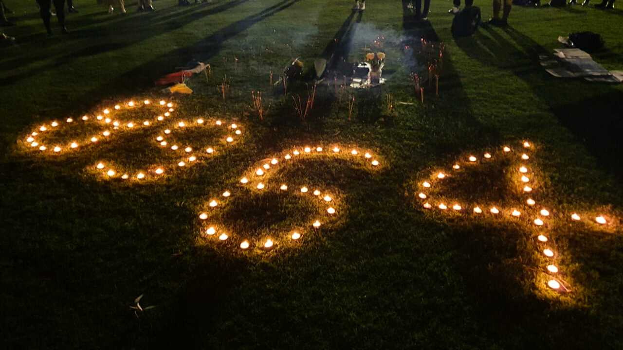 Tiananmen Square anniversary vigil in Brisbane.