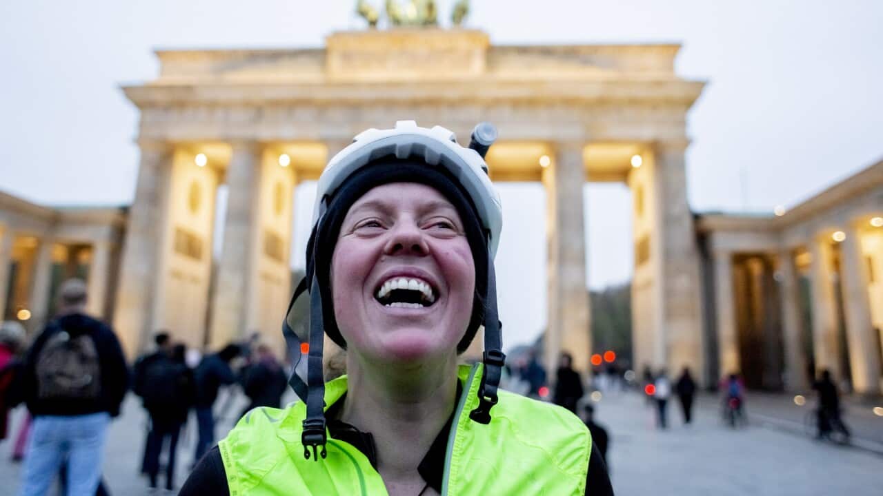 Jenny Graham smashed the women's around the world cycling record by three weeks (Getty)