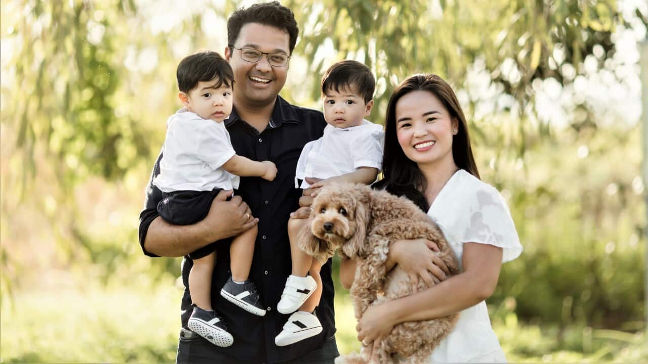 First-time mum Alpha Capaque hopes to be able to raise their twins in a multilingual Filipino-Sri Lankan household.