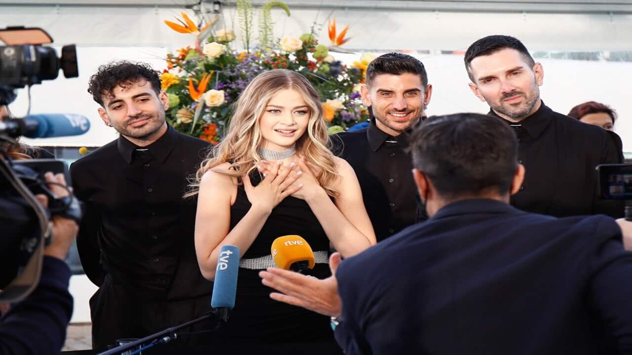 Stefania on the Turquoise Carpet at Eurovision 2021