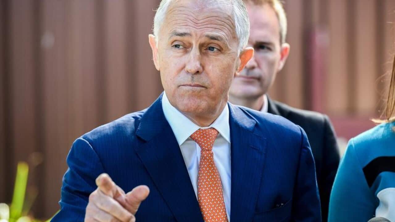 Prime Minister Malcolm Turnbull at a Sydney childcare centre