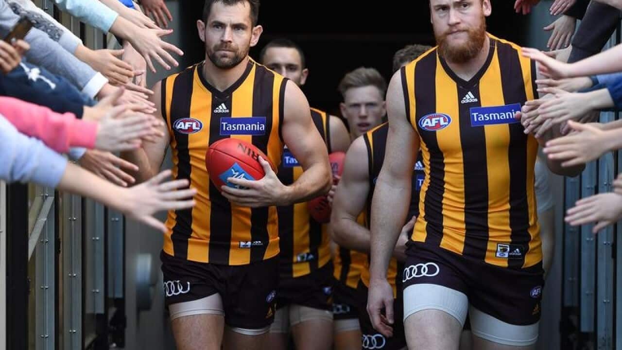 Luke Hodge and Jarryd Roughead
