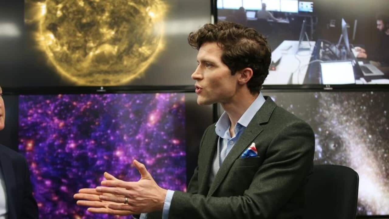 Victorian minister Ben Carroll and Associate Professor Alan Duffy