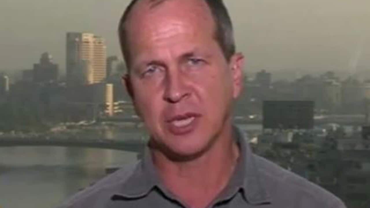 A screen grab of Australian journalist Peter Greste