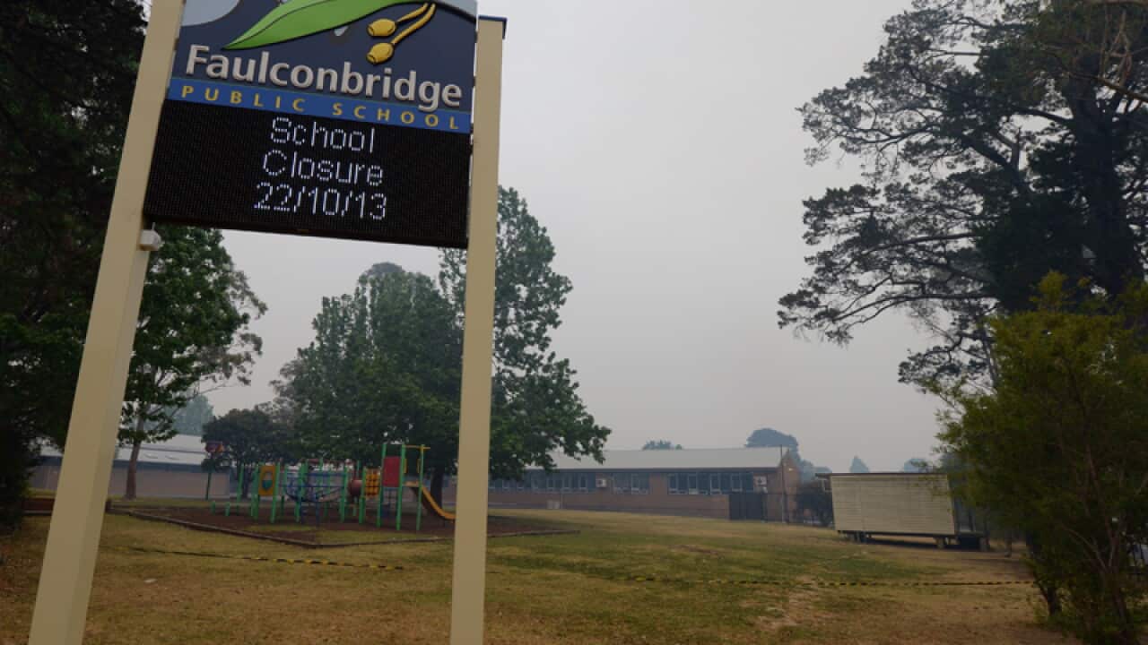 A sign in front of Faulconbridge public school on Tuesday