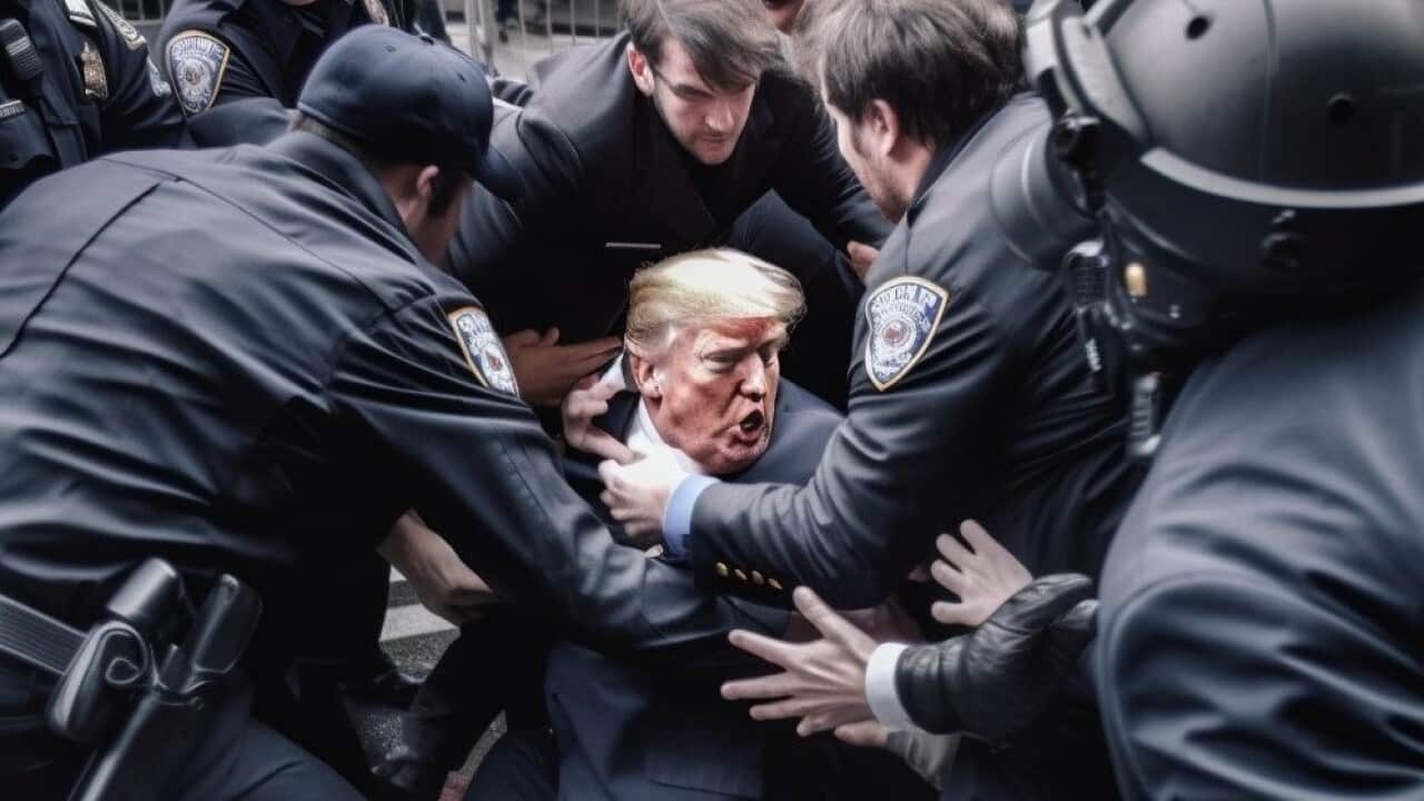 One of the AI faked images of Trump on Twitter (SBS).jpg