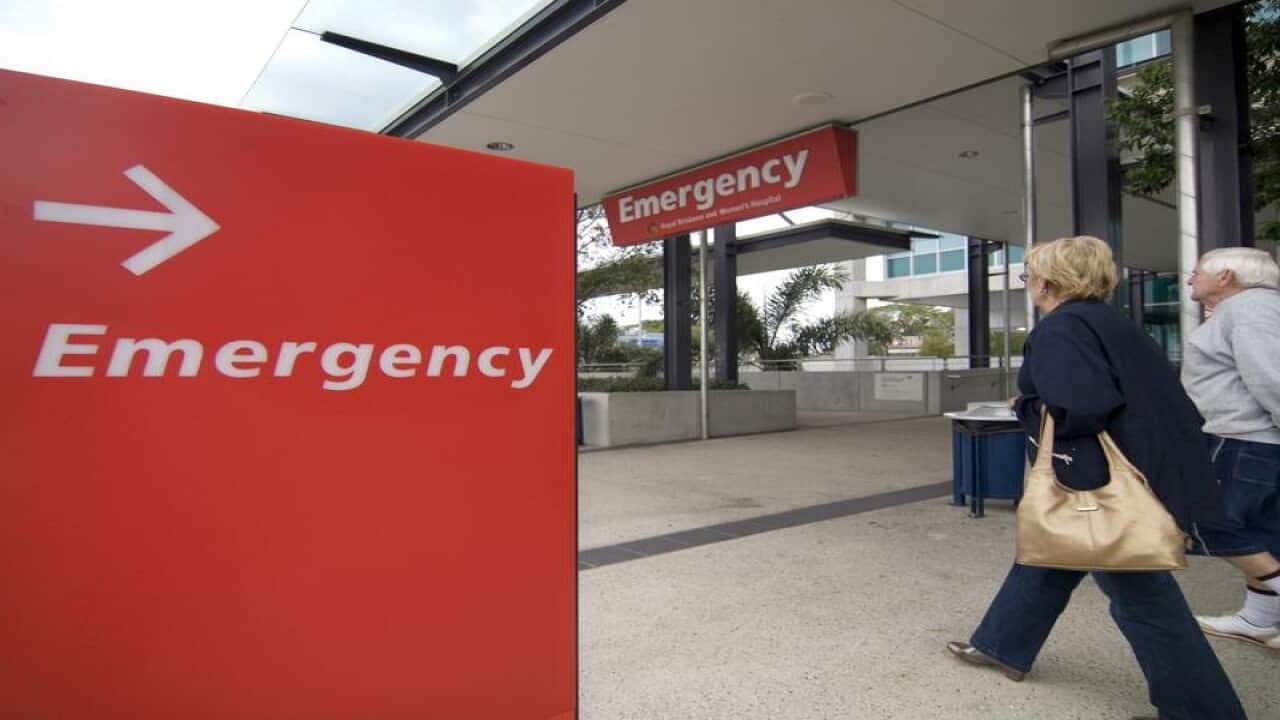 An entrance of an emegency ward.