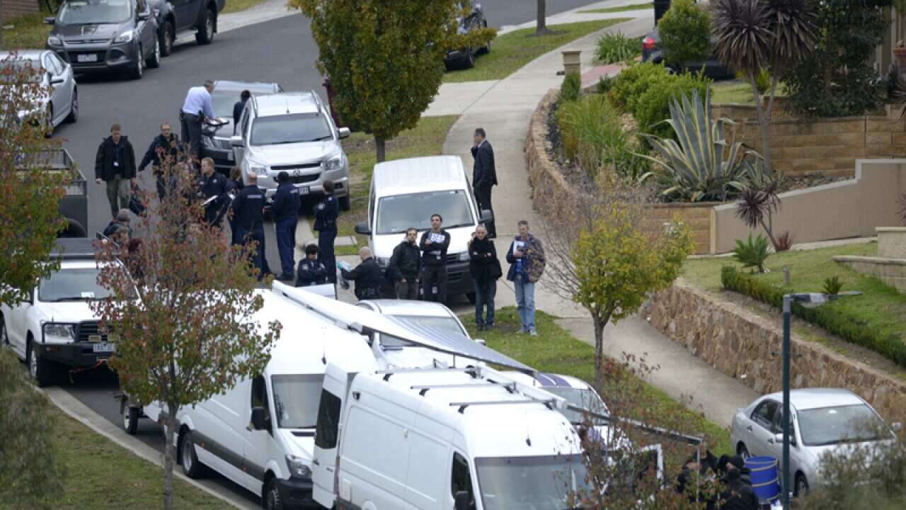 Terror raids underway in Greenvale West in Melbourne.
