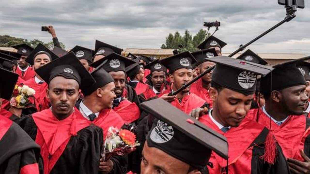 Graduates celebrate for their graduation ceremony at Bahir Dar University.jpg