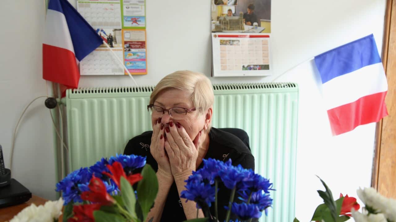 Denain National Front candidate Régine Andris at her office.