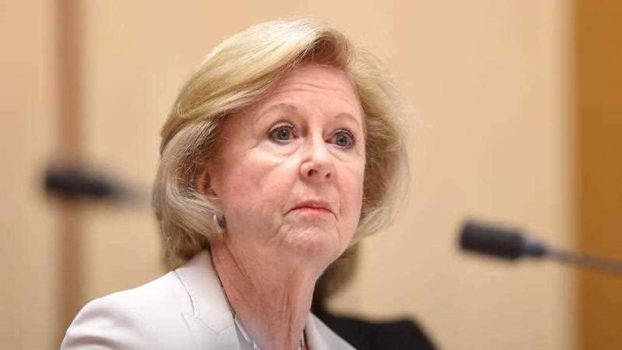 Human Rights Commissioner Gillian Triggs speaks during a Senate Estimates hearing into the Human Rights Commission at Parliament House in Canberra