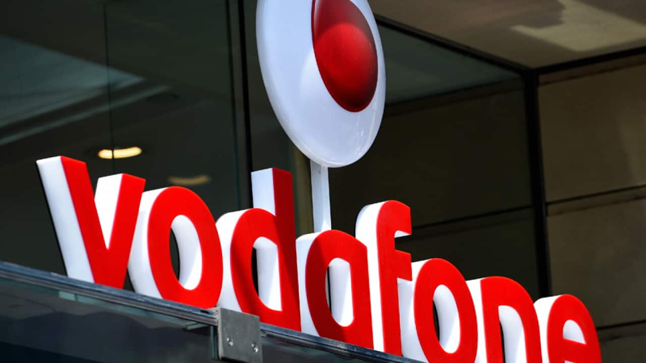 A Vodafone sign