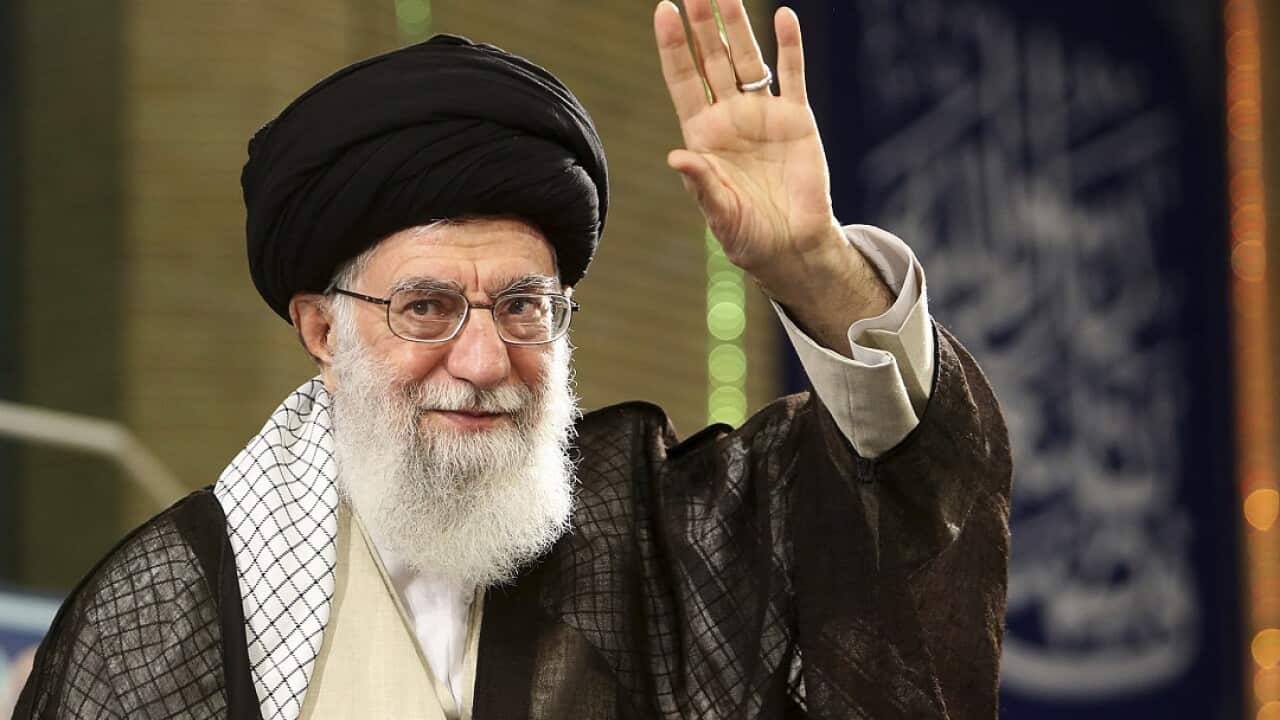Ayatollah Ali Khamenei in April.