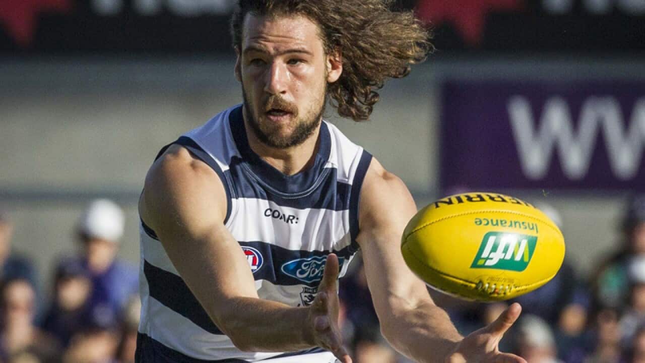 Josh Cowan of the Geelong Cats