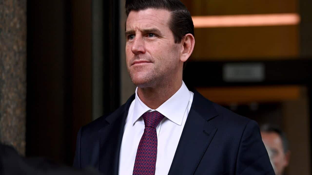 Ben Roberts-Smith leaves the Federal Court of Australia in Sydney.