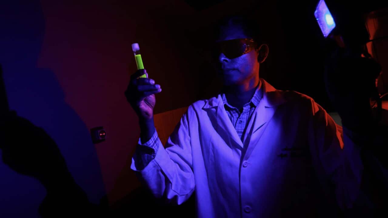 Dr. Karunarathne at the Lab