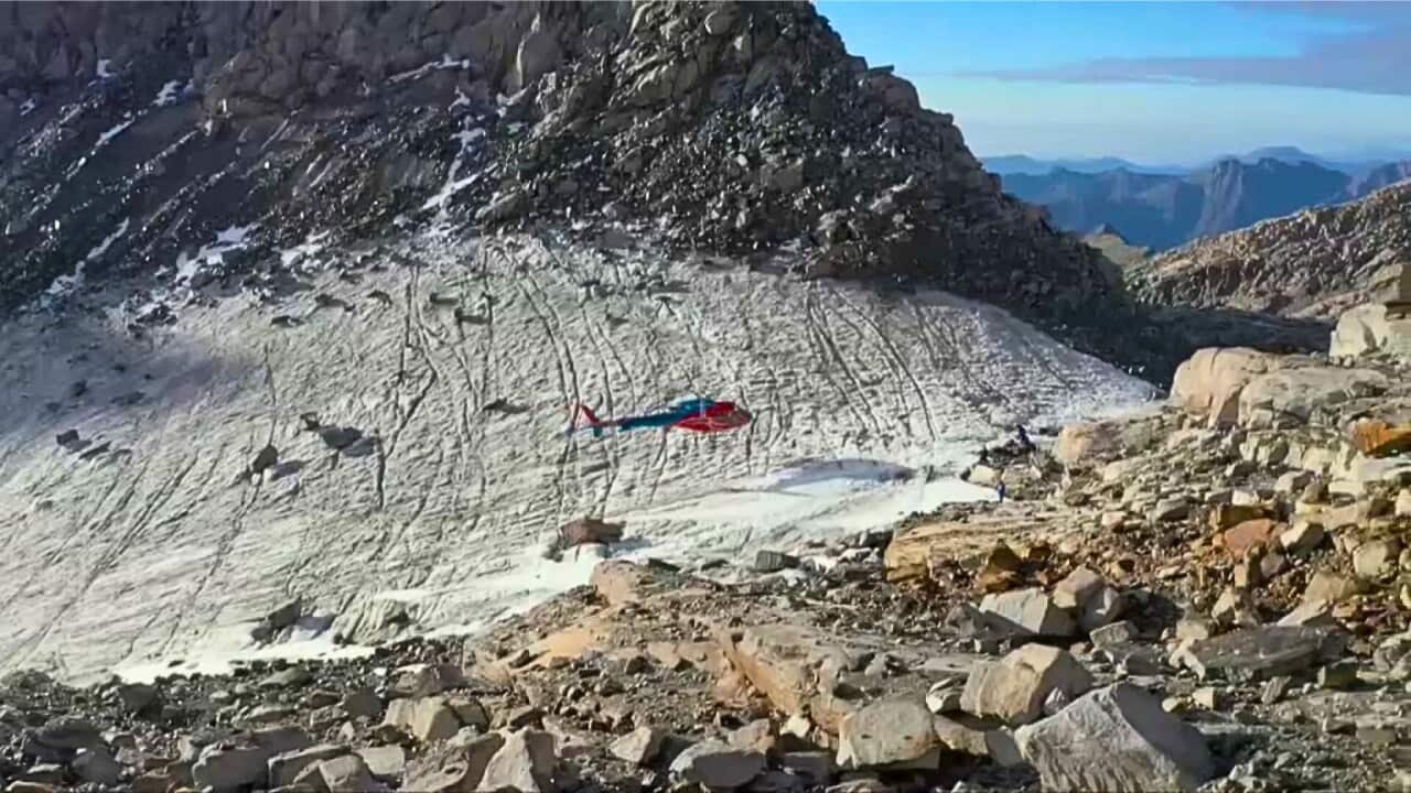 Climate expert Gianpaolo Palladino flies in to check the health of Italy's disappearing glaciers (SBS).jpg