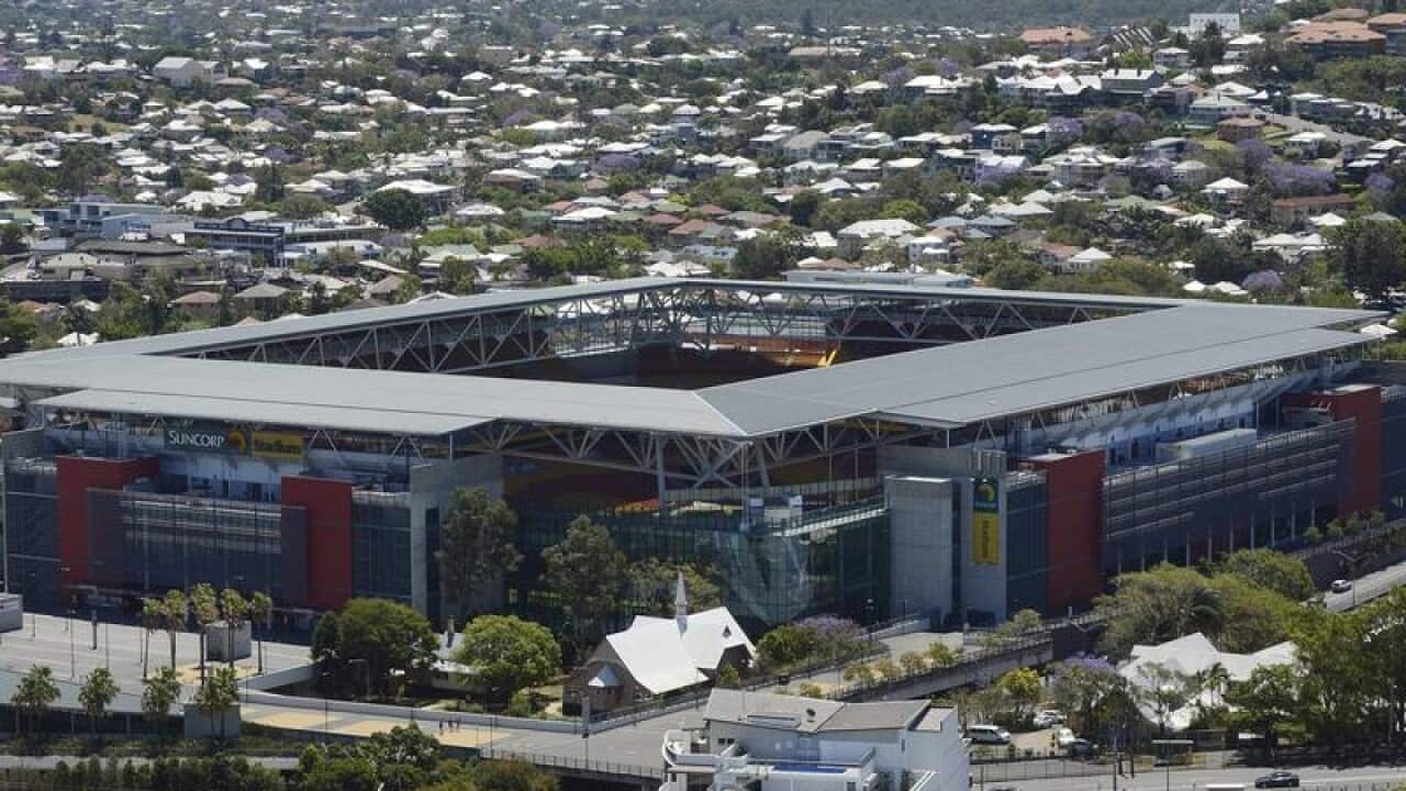 An aerial view of Suncorp Stadium.