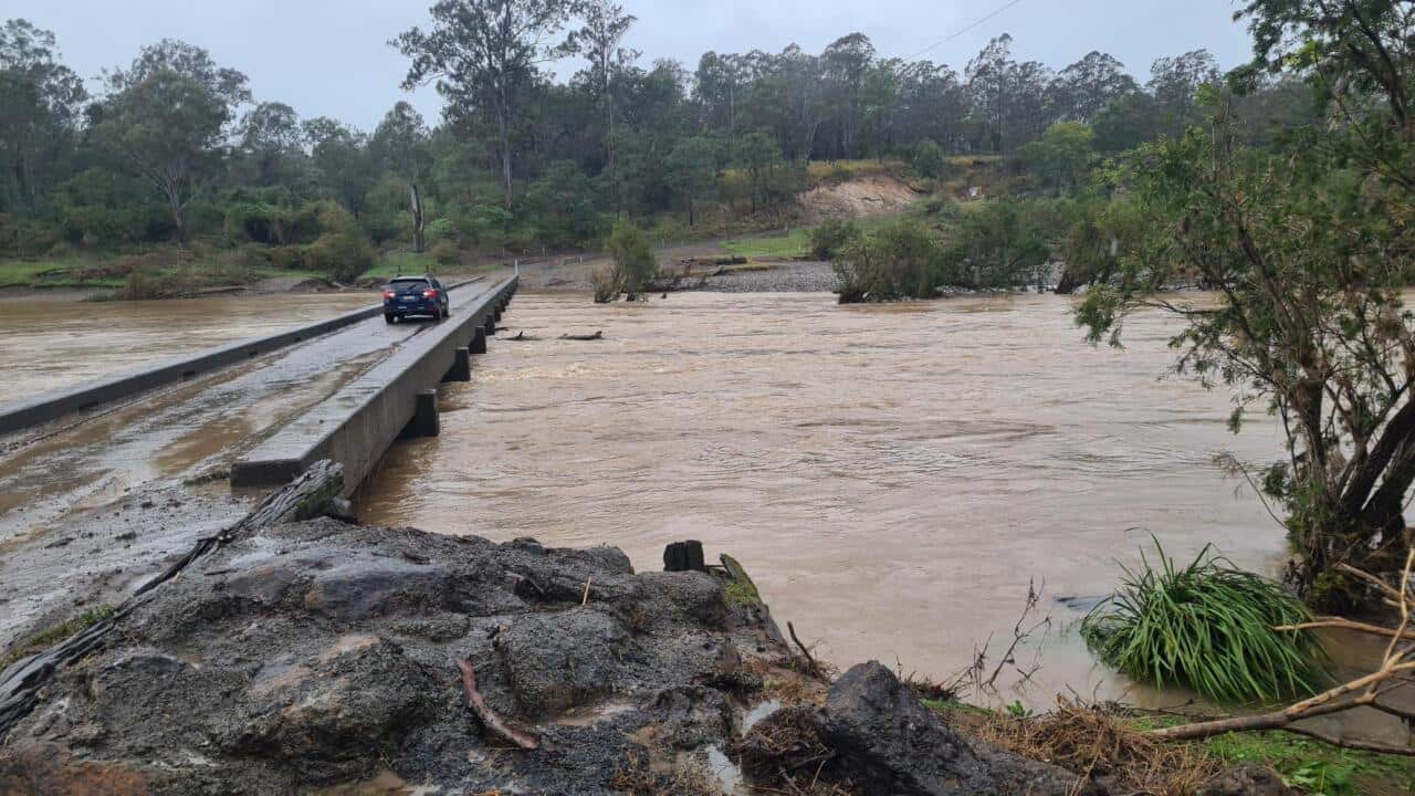A flooded river near Port Macquarie