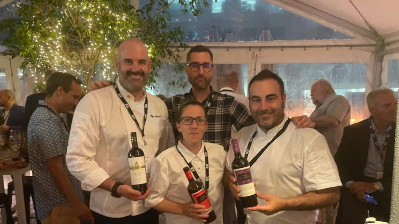 Miembros de Eat Spanish en un evento de promoción de la región española de Murcia en Sídney