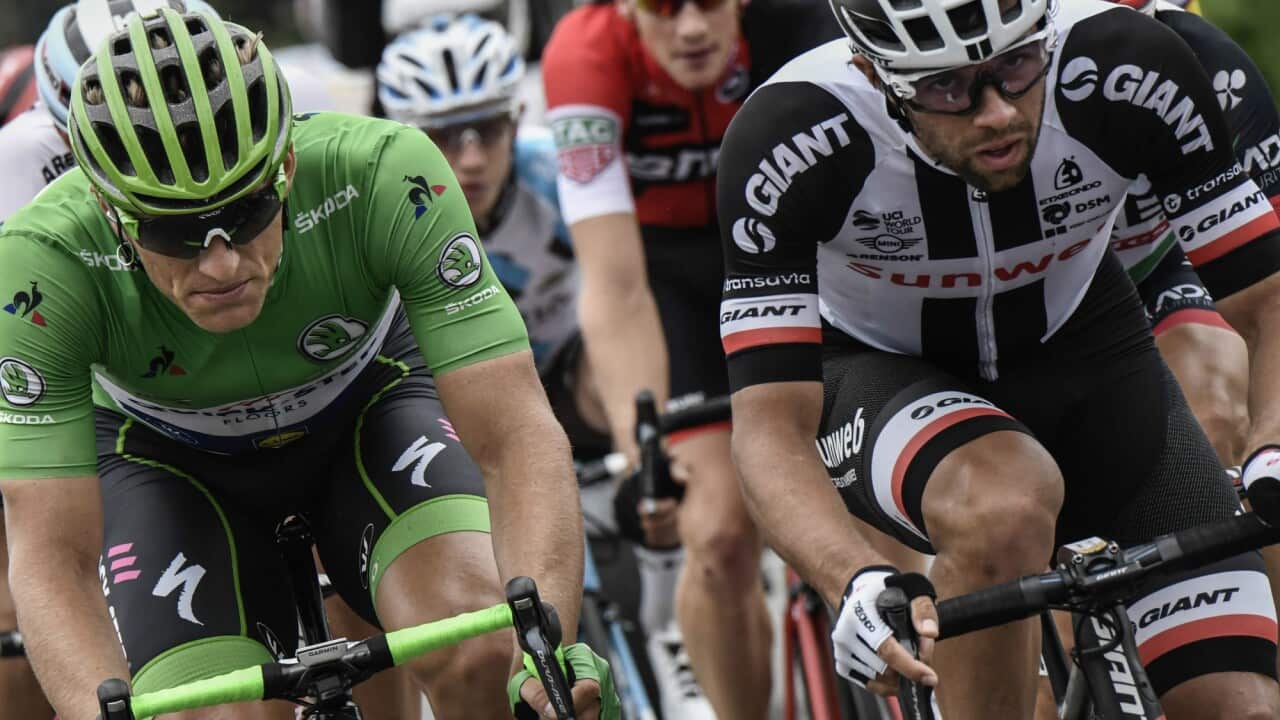 Bling, your time is now... Michael Matthews’ bête noire in the battle for green, Marcel Kittel, surely won’t be contesting the final today.