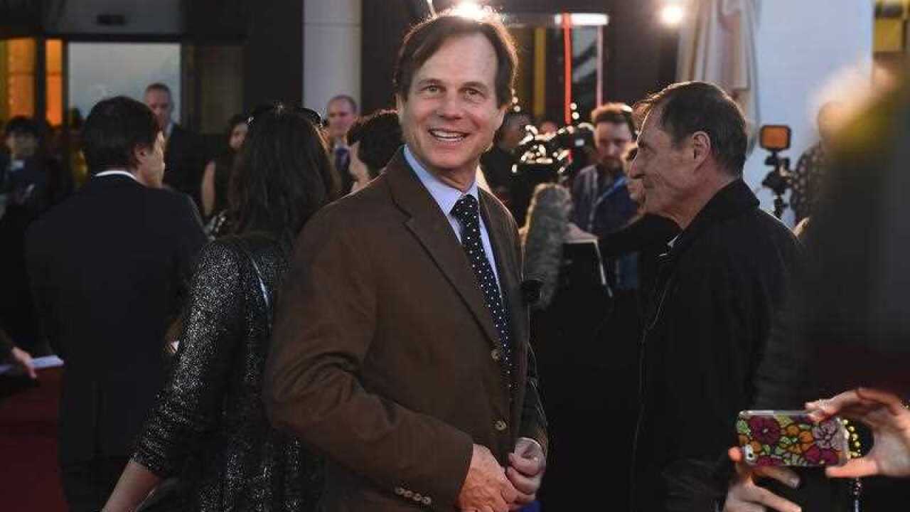 A file photo reissued 26 February 2017, of US actor Bill Paxton posing on the red carpet at the Festival Palace in Cannes, France, 13 April 2015.